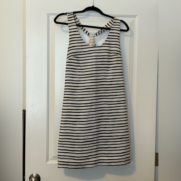 J. Crew Dresses & Skirts - J. Crew blue and white stripes twist back dress!